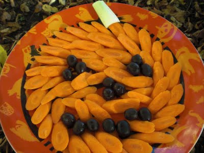 Jack O'lantern carrot platter